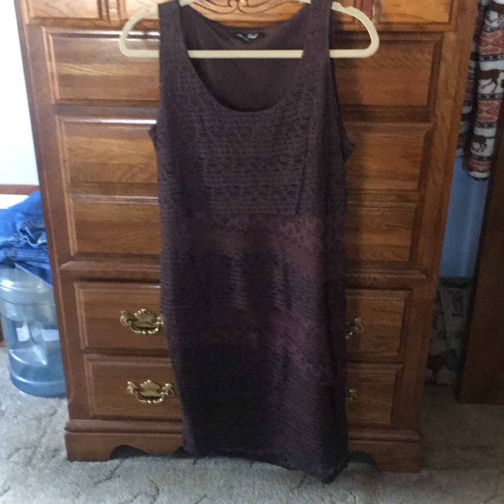 Brown lace dress